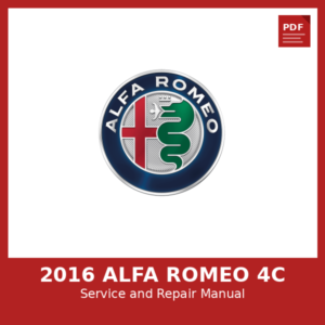 2016 Alfa Romeo 4c OEM Factory Repair Manual