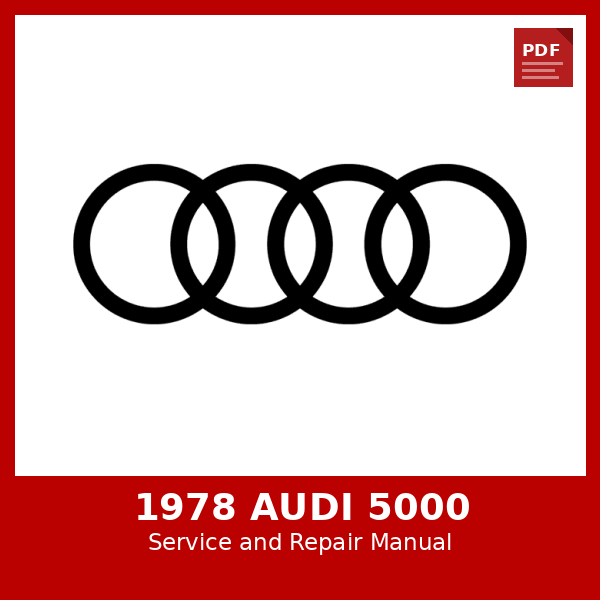 1978 Audi 5000 OEM Factory Repair Manual