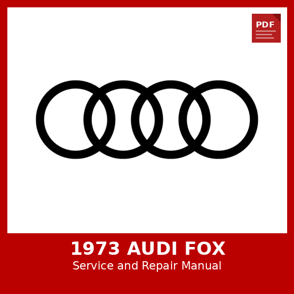 1973 Audi Fox OEM Factory Repair Manual