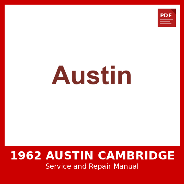 1962 Austin Cambridge OEM Factory Repair Manual