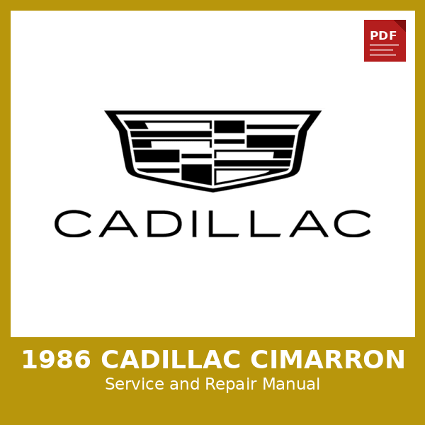 1986 Cadillac Cimarron OEM Factory Repair Manual