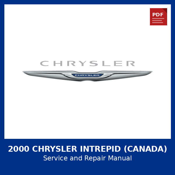 2000 Chrysler Intrepid (CANADA) OEM Factory Repair Manual
