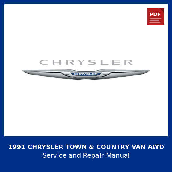 1991 Chrysler Town & Country Van AWD OEM Factory Repair Manual