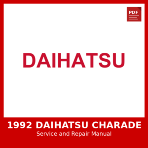 1992 Daihatsu Charade OEM Factory Repair Manual