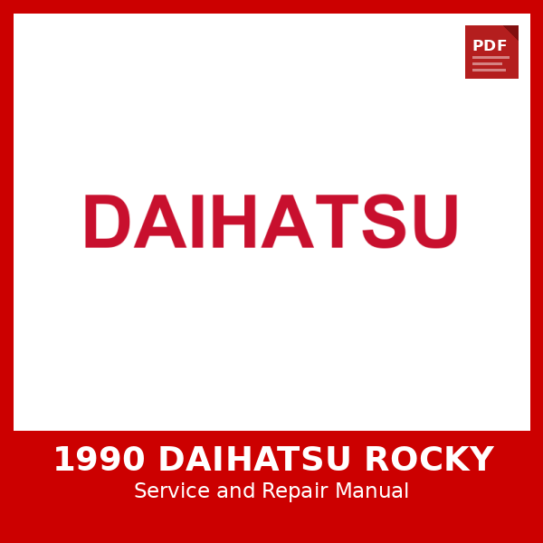 1990 Daihatsu Rocky OEM Factory Repair Manual