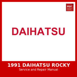 1991 Daihatsu Rocky OEM Factory Repair Manual