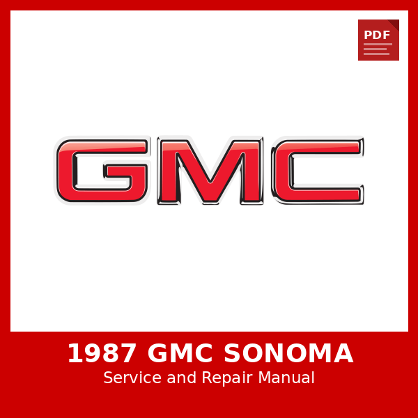 1987 GMC Sonoma OEM Factory Repair Manual