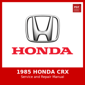 1985 Honda CRX OEM Factory Repair Manual