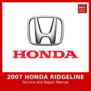 2007 Honda Ridgeline OEM Factory Repair Manual