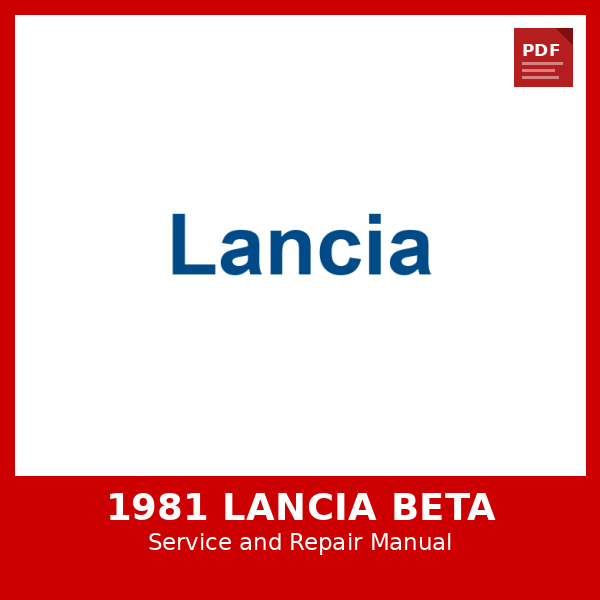 1981 Lancia Beta OEM Factory Repair Manual