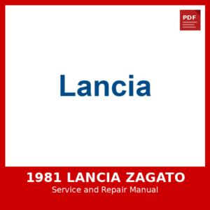 1981 Lancia Zagato OEM Factory Repair Manual
