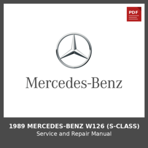 1989 Mercedes-Benz W126 (S-Class) OEM Factory Repair Manual