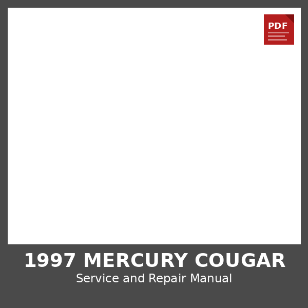 1997 Mercury Cougar OEM Factory Repair Manual