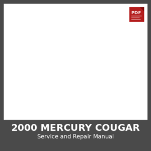 2000 Mercury Cougar OEM Factory Repair Manual