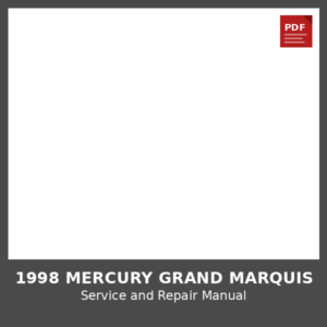 1998 Mercury Grand Marquis OEM Factory Repair Manual