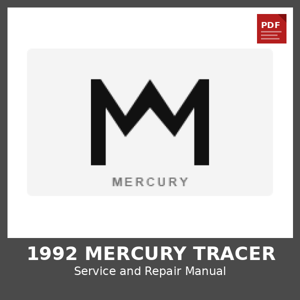 1992 Mercury Tracer OEM Factory Repair Manual
