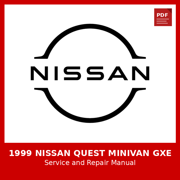 1999 Nissan Quest Minivan GXE OEM Factory Repair Manual