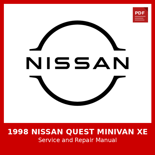 1998 Nissan Quest Minivan XE OEM Factory Repair Manual