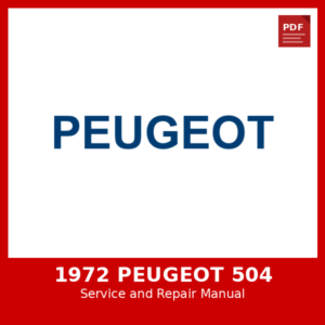1972 Peugeot 504 OEM Factory Repair Manual