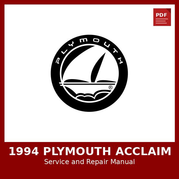 1994 Plymouth Acclaim OEM Factory Repair Manual