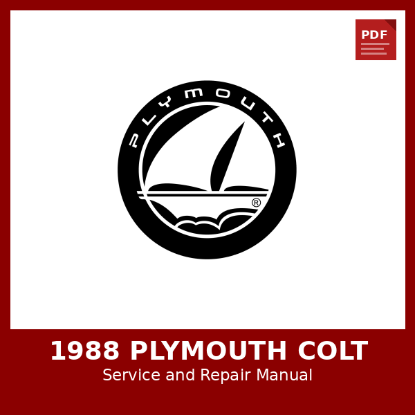 1988 Plymouth Colt OEM Factory Repair Manual