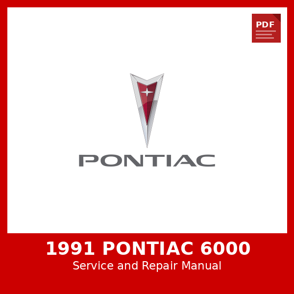 1991 Pontiac 6000 OEM Factory Repair Manual