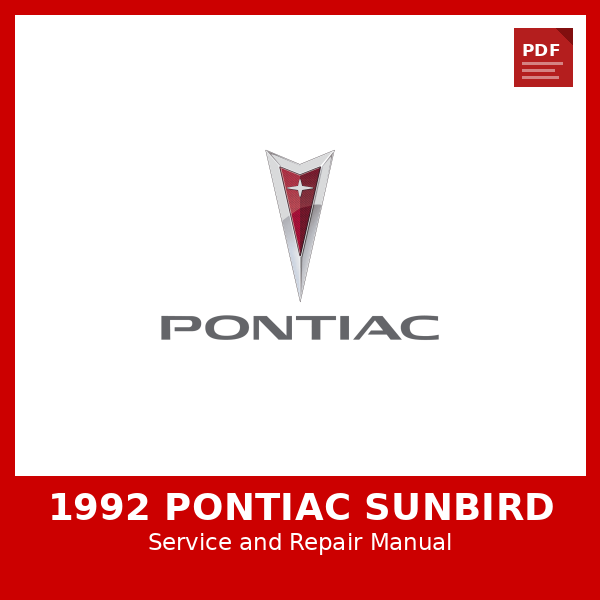 1992 Pontiac Sunbird OEM Factory Repair Manual