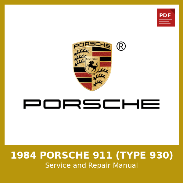 1984 Porsche 911 (Type 930) OEM Factory Repair Manual