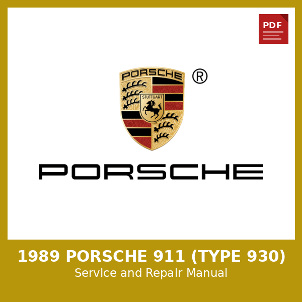 1989 Porsche 911 (Type 930) OEM Factory Repair Manual