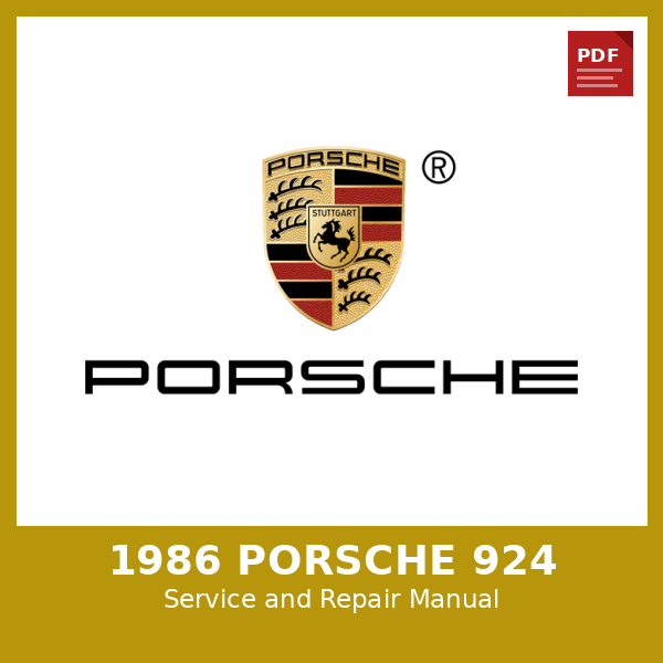 1986 Porsche 924 OEM Factory Repair Manual