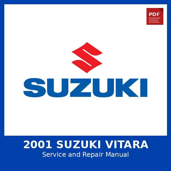 2001 Suzuki Vitara OEM Factory Repair Manual
