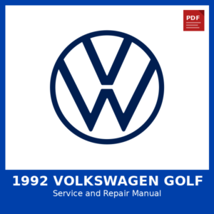 1992 Volkswagen Golf OEM Factory Repair Manual